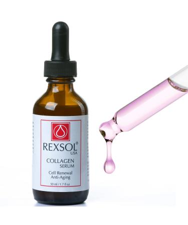 REXSOL Collagen Serum with Vitamins C & E | Best Anti Aging Serum for Face Care Age Spot & Hyperpigmentation Treatment | Rapid Wrinkle Repair & Anti Wrinkle Solution - Buy Online on GoSupps.com