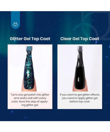 beetles Gel Polish 15ML Reflective Glitter Gel Polish No Wipe Top Coat Glitter Gel Polish Iridescent Glossy Shiny Gel Nail Polish Sparkle Soak Off UV Led Nail Manicure DIY Home Salon - Buy Online on GoSupps.com