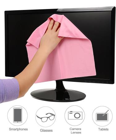 ColorYourLife 10-Pack Large Size Microfiber Cleaning Cloths 12x12 for Electronics, Lenses, Screens & Eyewear - Buy Online on GoSupps.com