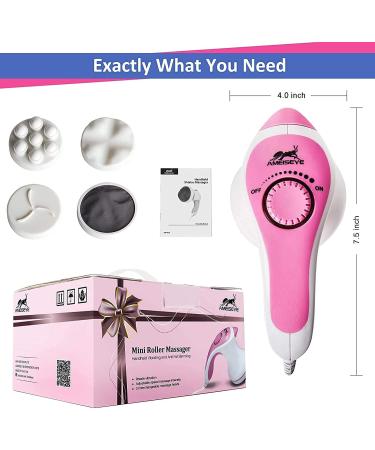 Handheld Cellulite Remover & Electric Massager Set with Bamboo Make-Up Spray Bottle - Pink | Pack of 3 | 8.5 x 6.38 x 5.04 inches - Buy Online on GoSupps.com