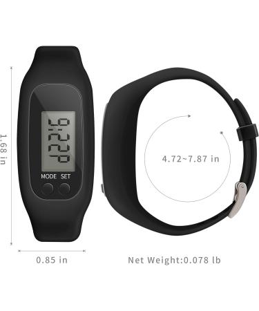 Bomxy Fitness Tracker Watch Simply Operation Walking Running Pedometer with Calorie Burning and Steps Counting Easy use Step Tracker 634i-BLACK - Buy Online on GoSupps.com