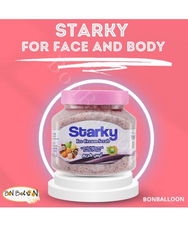 Starky Face and Body Scrub Cream - Tightening & Soothing Ice Cream Formula for Soft Glowing Skin | Perfect Gift for Women Girlfriend & Wife (10 oz / 300ml - Buy Online on GoSupps.com