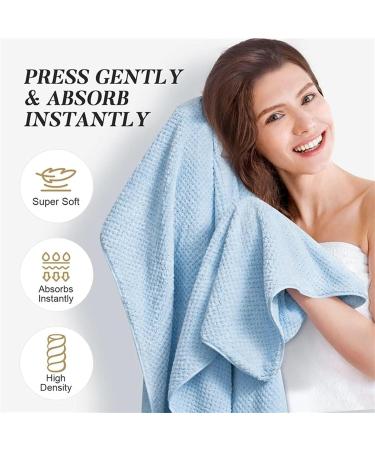 Super Absorbent Elastic Band Head Towel for Women | Extra Large Microfiber Hair Drying Wrap with Headband (60x105cm) - Grey - Buy Online on GoSupps.com