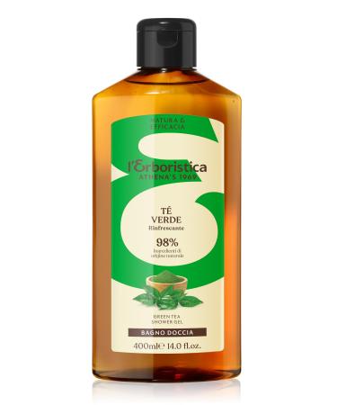 Athena's Erboristic Shower Gel 400 ml Elisir Tea Green Sensitive Skin Cooling Velvet 500 g
