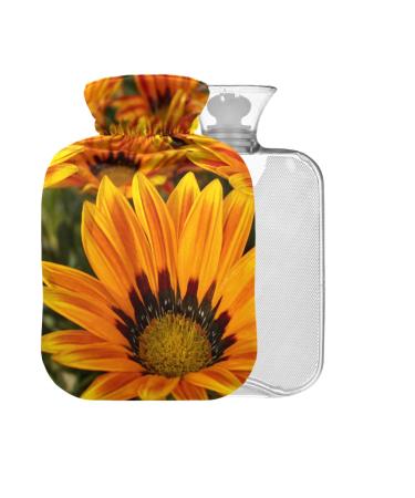 Sunflower Hot Water Bottle with Cover 2L Large Hot Water Bag for Pain Relief Hot and Cold Compress
