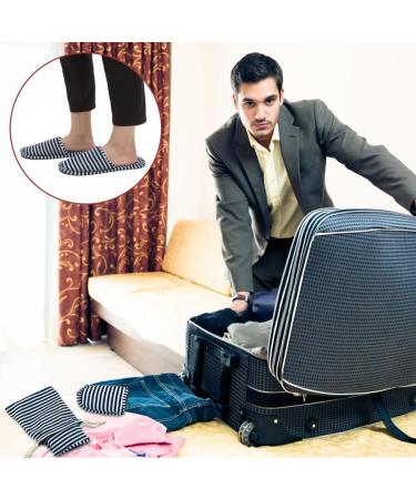 Buy Foldable Slipproof Hotelslippers | Portable Bathroom & Spa Slippers for Men & Women - Large/X-Large Stripes - Buy Online on GoSupps.com