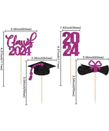 36 Pack Graduation Cupcake Toppers 2024 Glitter Class Of 2024 Cupcake Toppers 2024 Cupcake Toppers Graduation Cupcake Picks Graduation 2024 for Graduation Party Decorations 2024 Purple - Buy Online on GoSupps.com