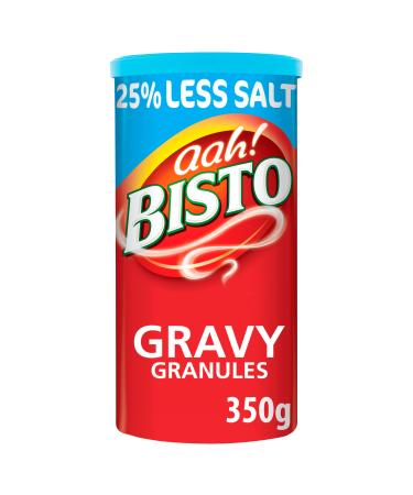 Bisto Flavoursome & Delicious Reduced Salt Gravy Granules for Hearty Family Mealtimes 350 g Drum (Pack of 1) Reduced Salt Beef 350g