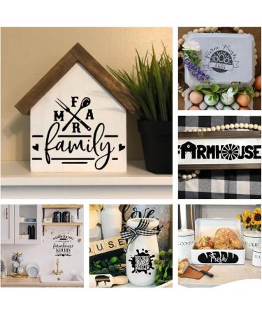 GAGA Farmhouse Kitchen Silk Screen Stencil - Reusable Self-Adhesive Transfers for Chalk Paste, Wood, Fabric - Home Decor Art Crafts - Buy Online on GoSupps.com
