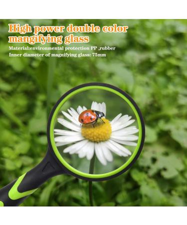 Doryum 8X Magnifying Glass Handheld Reading Magnifier 75 MM Thickened Shatterproof Magnifying Lens with Non-Slip Soft Handle for Reading Small Prints Hobby Observation Inspection - Buy Online on GoSupps.com