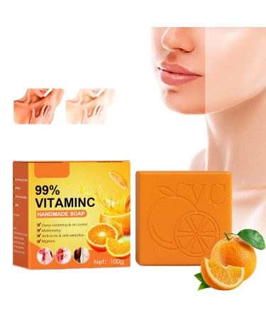 Nexolla Whitening Soap Whitening Soap Whitening Soap Exfoliating Soap Orange Vitamin C Handmade Soap Skin Lightening Soap for a Smooth Face and Body