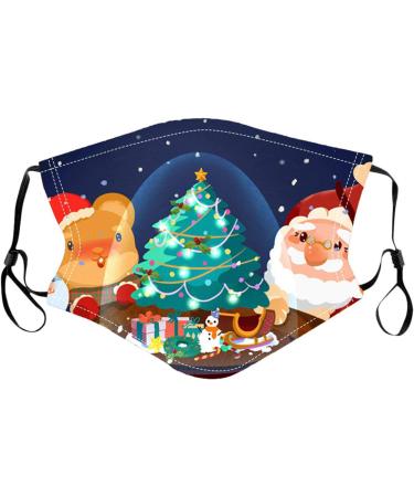 Deholifer 10-Piece Washable Multi-Colored Cotton Masks - Adjustable Mouth & Nose Protection for Adults | Holiday Fabric Face Cover - Buy Online on GoSupps.com