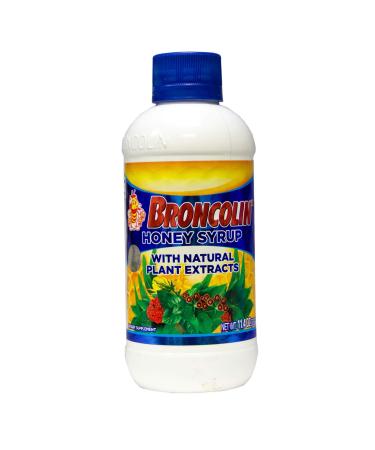 Broncolin Honey Syrup with Natural Plant Extracts, Helps Relieve Cough, 11.4 Oz, Bottle - Buy Online on GoSupps.com