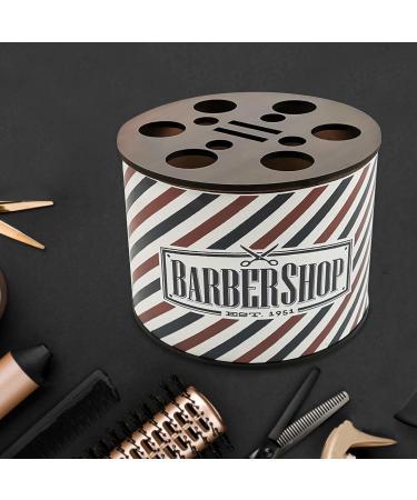 Salon Scissors Holder Box - Wooden Barber Organizer Shear Holder Round Salon Shear Holder Grooming Barber Tools Holder for Hairdressing Combs Hair Caits - Buy Online on GoSupps.com