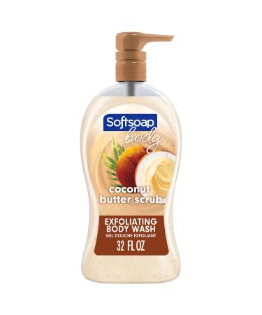 Softsoap Exfoliating Body Wash Pump, Coconut Butter Scrub - 32 fluid ounce 32 Fl Oz (Pack of 1) Coconut Butter Scrub