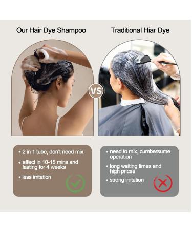 Professional 3-in-1 Hair Dye Shampoo for Gray Hair - Safe & Effective Purple Hair Color Shampoo - 16.9 Fl Oz | International Shipping Available - Buy Online on GoSupps.com