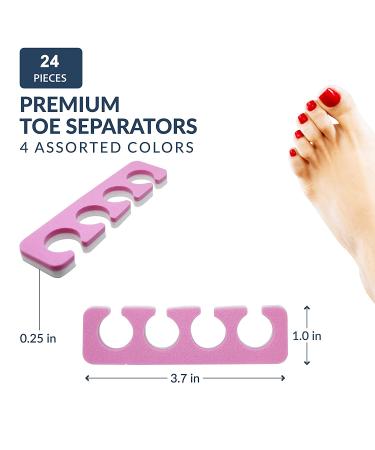 Premium Toe Separator Set - 24pc Pedicure Tool Kit | Super Soft & Durable Two Tone ZMOI - Buy Online on GoSupps.com