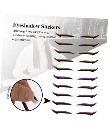 FOMIYES 20 pairs Adhesive Eyeshadow Purple Personalized Fashion Charming Gold Strips Eyelid Black Women 1 count (Pack of 1) Assorted Color - Buy Online on GoSupps.com
