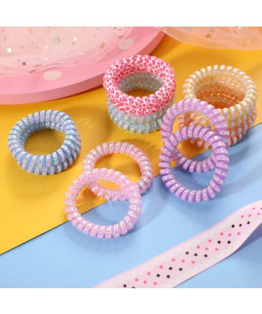 PinkSheep Hair Ties 24 Pack - Elastic Coil Hair Ties for Women & Girls | Colorful, No Crease Hair Bands | Non-Soaking Hair Accessories - Buy Online on GoSupps.com
