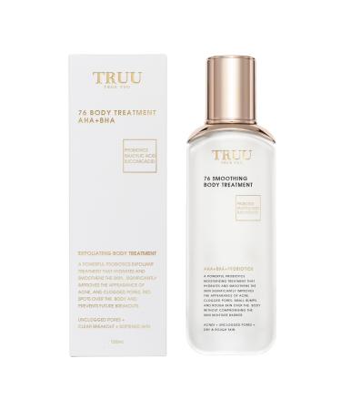 TRUU 76 Smoothing Body Treatment Body Lotion Advanced Exfoliation with Probiotics & Willow Bark Extract Smooths Hydrates and Refines Skin | 4.1 Fl. Oz