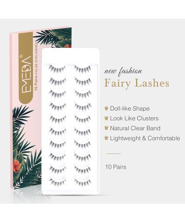 Emeda 10 Couples Teufelchen 3D False Eyelashes - Soft Natural Look with Transparent Band - Buy Online on GoSupps.com