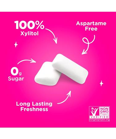 PUR Gum | Sugar-Free Chewing Gum | 100% Xylitol Vegan Aspartame-Free Gluten-Free & Diabetic-Friendly | Pomegranate Mint Flavor | 55 Pieces (3 Pack) - Buy Online on GoSupps.com