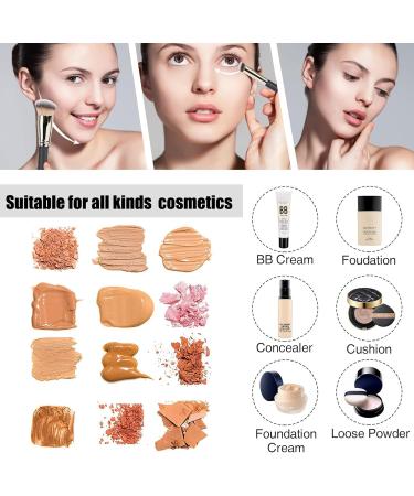 ZXCHOME Foundation Brush 3 Pieces Professional Make Up Contouring Brushes Concealer Brush with Soft Synthetic Fiber for Applying Liquid Foundation Blending Makeup on the Face - Buy Online on GoSupps.com
