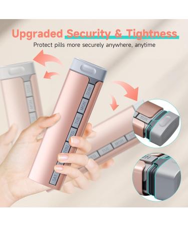 Premium 7 Day Pill Organizer - Betife Aluminum Alloy Travel Case for Vitamins & Medicines (Pink - Buy Online on GoSupps.com