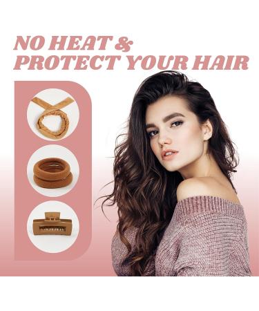 PandyCare Heatless Hair Curler Headband | Overnight Curls | No Heat Curling Set | 100% Combed Cotton | Medium & Long Hair | Blue - Buy Online on GoSupps.com