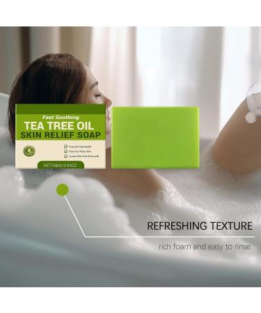  Raevior Tea Tree Oil Soap Bar - with Coconut Oil & Turmeric Natural Foot & Body Soap for Healthy Skin Facial Cleanser and Body Oder Herbal Cleansing Soaps Odor Control & Daily Refreshing Cleanse (4pcs) - Buy Online on GoSupps.com