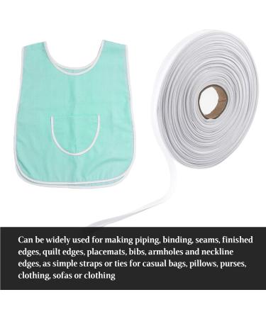 1/2 Inch White Bias Binding Tape - 50 Yards for Sewing, Quilting, Piping & DIY Crafts - Buy Online on GoSupps.com