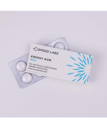 Buy Mint Natural Caffeine Energy Gum - 25mg Caffeine Sugar Free Gluten Free 48 Pieces | Boost Energy & Focus - Buy Online on GoSupps.com