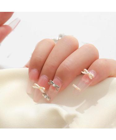 5Pieces Ballets Bows Nail Metal Nail Studs Bows Ribbon Nail Rivets Nails Art Jewels for Nails Art Designs Metal Nails Art Studs - Buy Online on GoSupps.com