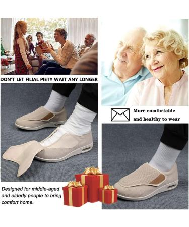 LGZY Diabetic Shoes for Men | Wide Width Swollen Feet Sneakers | Adjustable for Arthritis & Edema - Buy Online on GoSupps.com