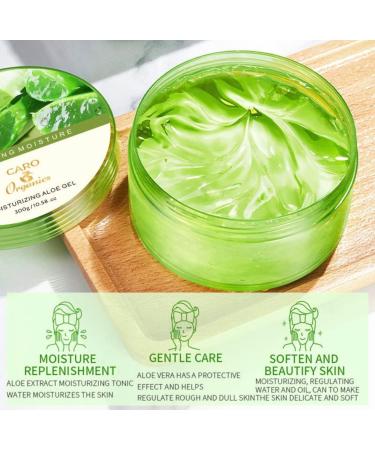 Organic Aloe Vera Gel 300g - Natural Moisturizing Cream for Sunburn, Scars, and Anti-inflammatory Care - Buy Online on GoSupps.com