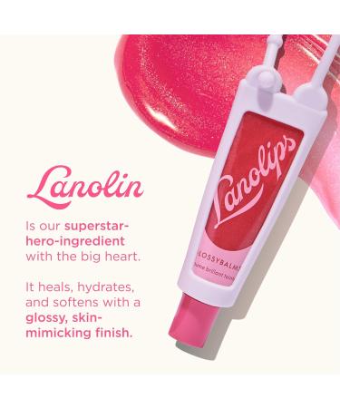 Lanolips Glossybalm Candy Bauble - Ultra Hydrating Tinted Lip Gloss for Dry Chapped Lips - Flavored Natural Lanolin Lip Balm with Lanolin Oil Vitamin E & Mica for Lip Care & Shine (0.35 Ounce) - Buy Online on GoSupps.com