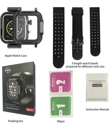 OWKEY Waterproof Apple Watch Case 42mm Series 3 with Multi-Size Bands | Built-in Screen Protector | Full Body Rugged Protection | Anti-Scratch & Shock Proof Case | 42mm Apple Watch - Buy Online on GoSupps.com
