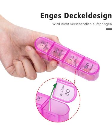 7-Day Pill Organizer with 4 Compartments - Large Portable Medication Box for Tablets | Removable White Housing - Buy Online on GoSupps.com