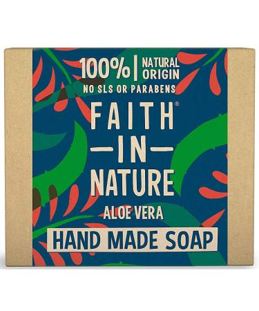 Faith In Nature Natural Aloe Vera Hand Soap Bar Rejuvenating Vegan & Cruelty Free No SLS or Parabens 100g Aloe Vera 100 g (Pack of 1)