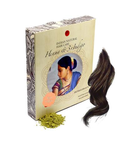 Henna & 3 Indigo - Dark Brown - Natural Hair Color - Powder - 200g