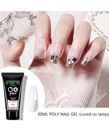 Nude Pink Poly Gel Nail Builder 30ml - Clear Polygel for Nail Extensions & French Manicures - Beginner-Friendly Nail Enhancement for Women - Buy Online on GoSupps.com