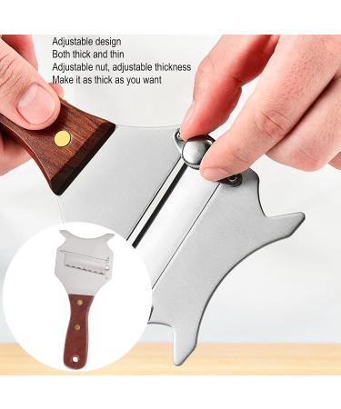 Premium Adjustable Stainless Steel Truffle Plane - Wooden Handle Cheese Disc & Chocolate Razor - Kitchen Hand Tool - Buy Online on GoSupps.com