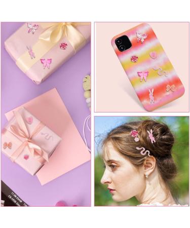 Buy Bewudy 100 Piece Nail Charms - 3D Resin Butterflies Bears & Animal Shapes for DIY Nail Art Decoration (Pink) - International Shipping Available - Buy Online on GoSupps.com