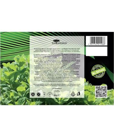 Premium Mint Tea Bags | 40 Herbal Detox Infusion | | Caffeine-Free | Exquisite Classic Taste & Aroma | High in Antioxidants | Perfect for Gifting | 60 g - Buy Online on GoSupps.com