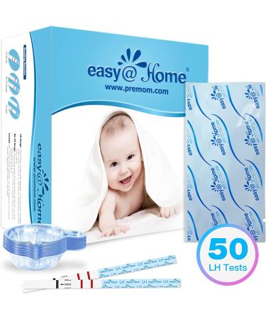 EasyHome Ovulation Predictor Kit - 50 LH Strips Fertility Monitor Test Strips - Accurate Fertility Test for Women - 5mm Width - 50 Count - Buy Online on GoSupps.com