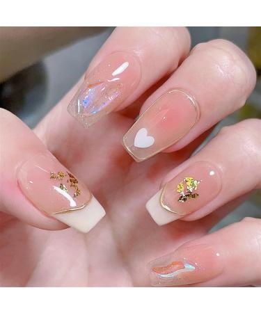 Nail dressing nail stickers French style love short and medium length styles(Short XS) - Buy Online on GoSupps.com