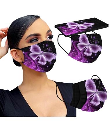 Zhinian 10-Pack Adult Disposable Mouth Protection - Breathable 3-Layer Butterfly Printed Bandana for Men & Women - Dust-Tight Neck Protection - Buy Online on GoSupps.com