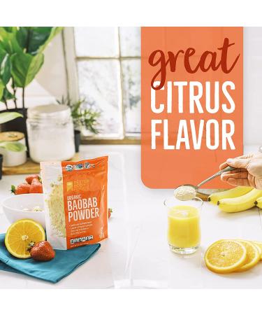 Organic Baobab Powder with Electrolytes, Iron, and Vitamin C - 6 oz - Buy Online on GoSupps.com