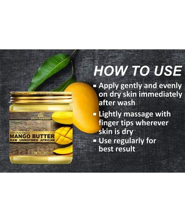 100% Pure & Natural Mango Butter - Raw Unrefined African Moisturizer for Body & Skin (100g - Buy Online on GoSupps.com