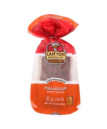 CANYON BAKEHOUSE, BREAD, LOAF, HAWAIIAN SWEET, Pack of 6, Size 15 OZ - No Artificial Ingredients Dairy Free Gluten Free Kosher Low Sodium Wheat Free